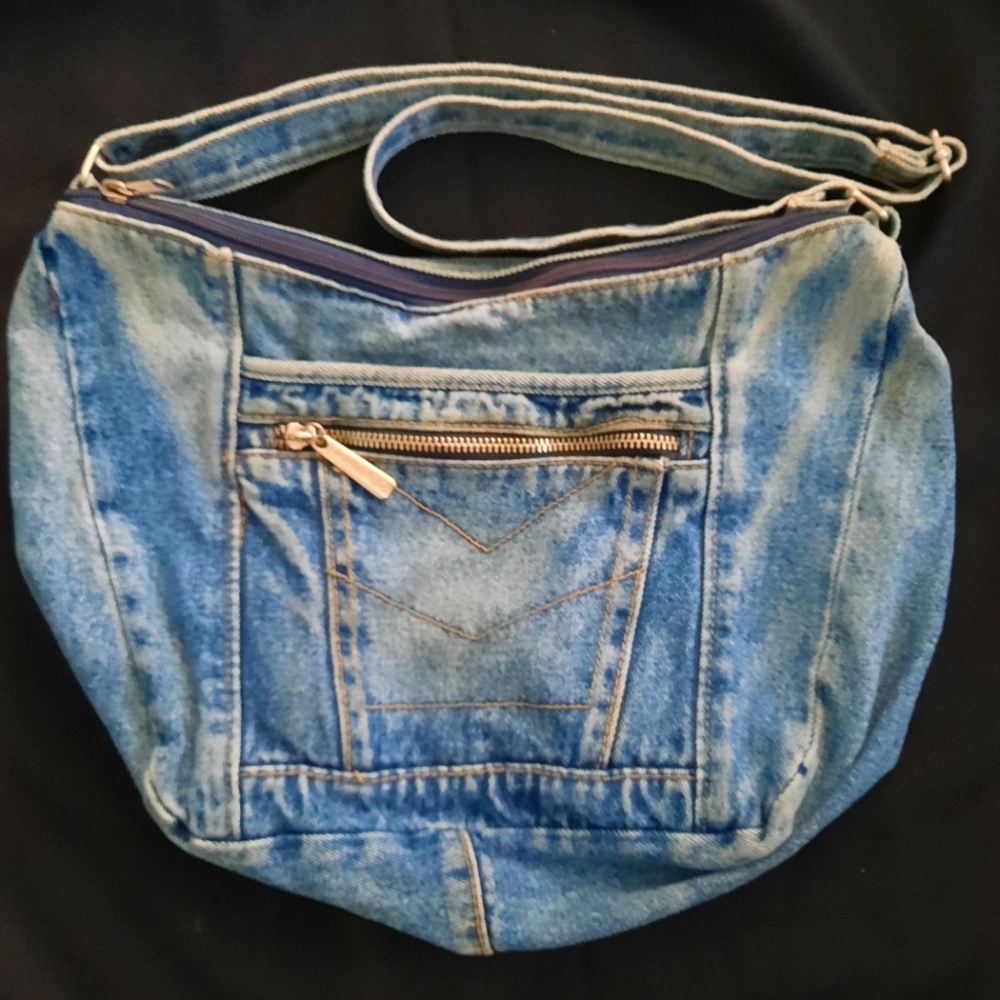 Vintage Route 66 Denim Bag